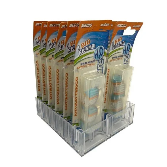 SilverCare H2O 2-Pc Toothbrush Spare Heads Medium Lot of 12 Packs
